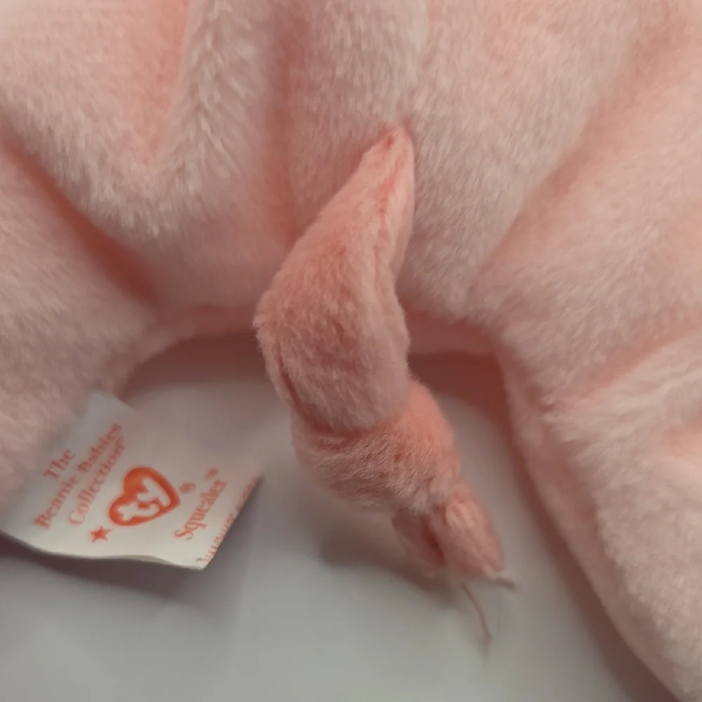 Ty Beanie Babies Spring Pair Squeeler The Pink Pig 1993 + Fleece The White Lamb